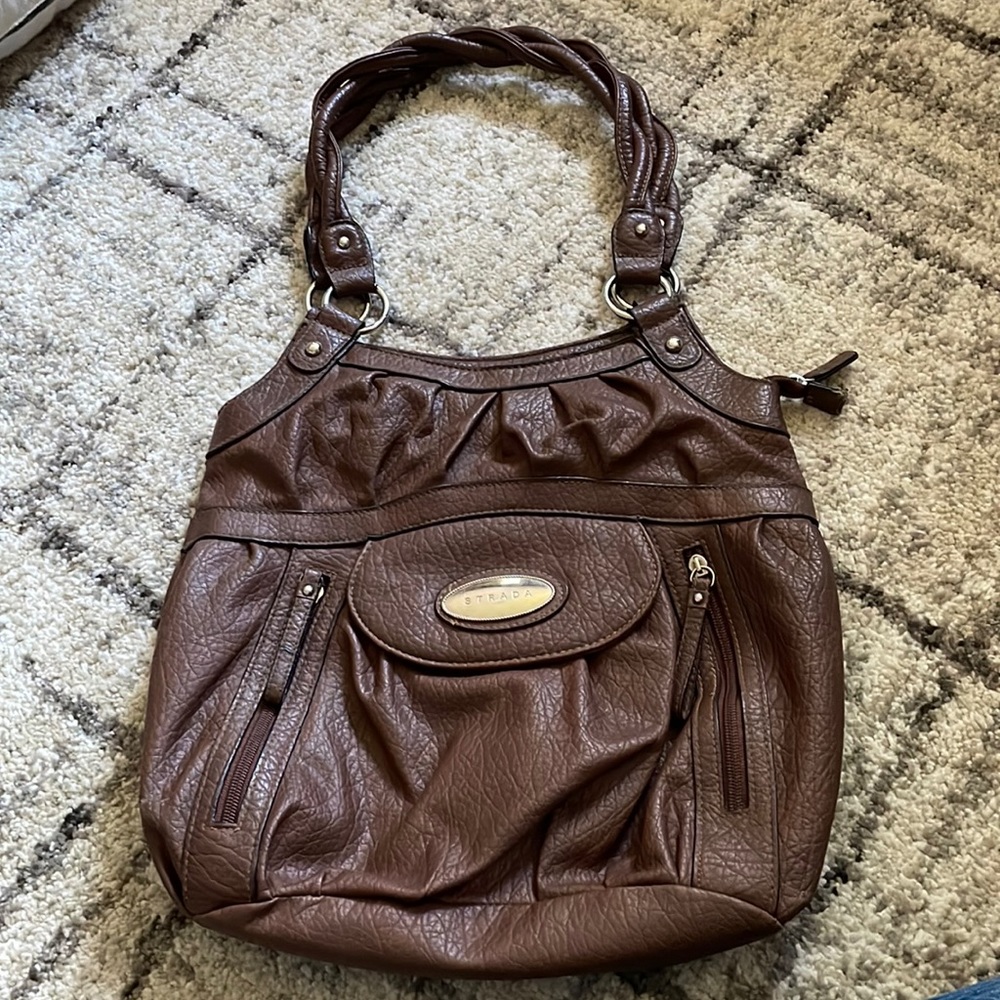 Strada Brown Leather Purse